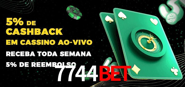 Promoções do cassino ao Vivo 7744bet